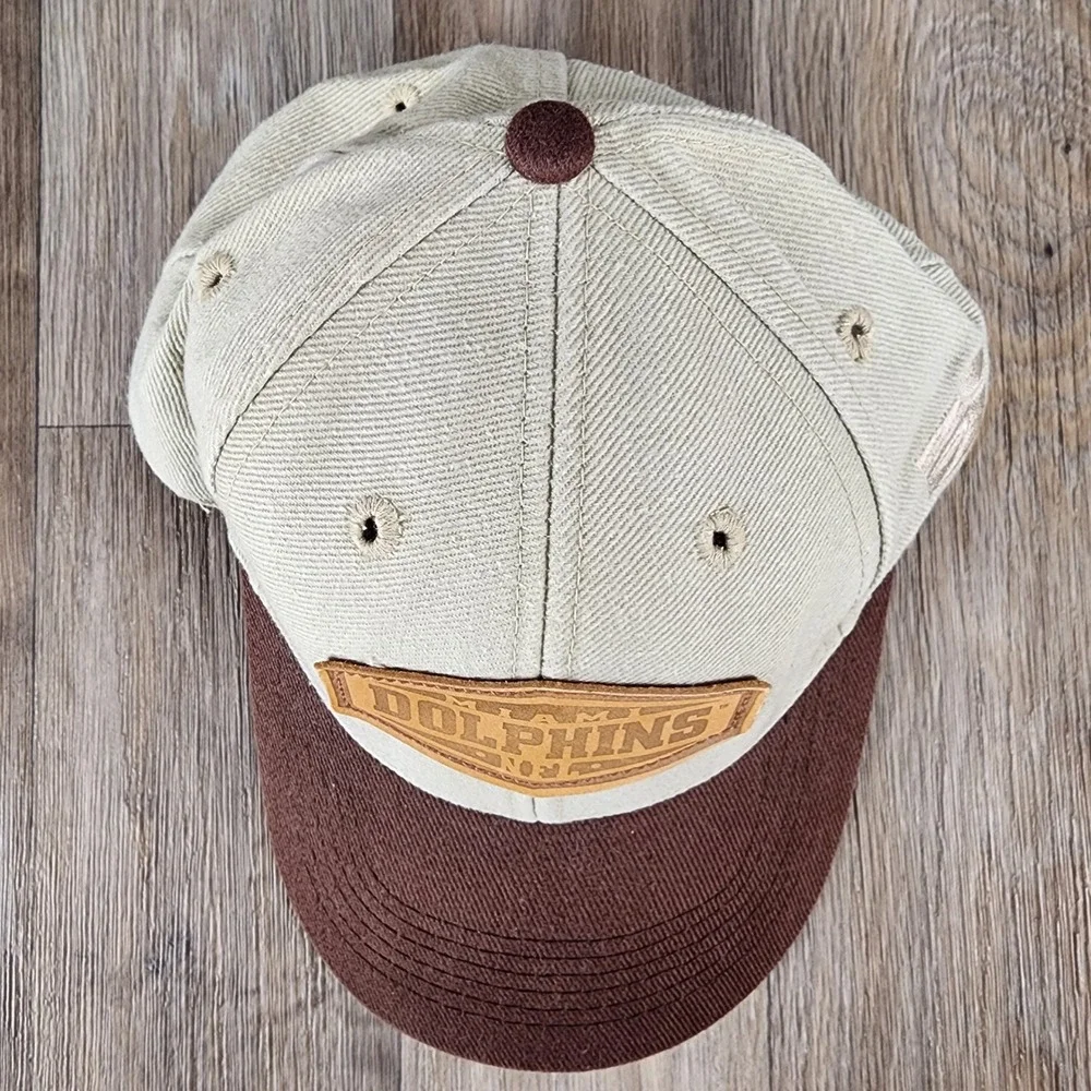 Vintage Miami Dolphins NFL Sports Specialties Hat Cap Tan Brown‎ Adjustable